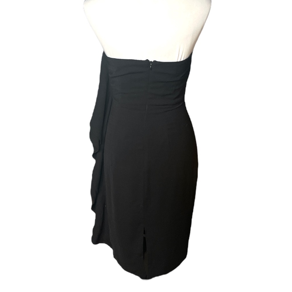 Do + Be Strapless Ruffled Little Black Dress Black Size Small - Picture 2 of 8